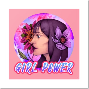 Girl Power Beautiful Floral Posters and Art